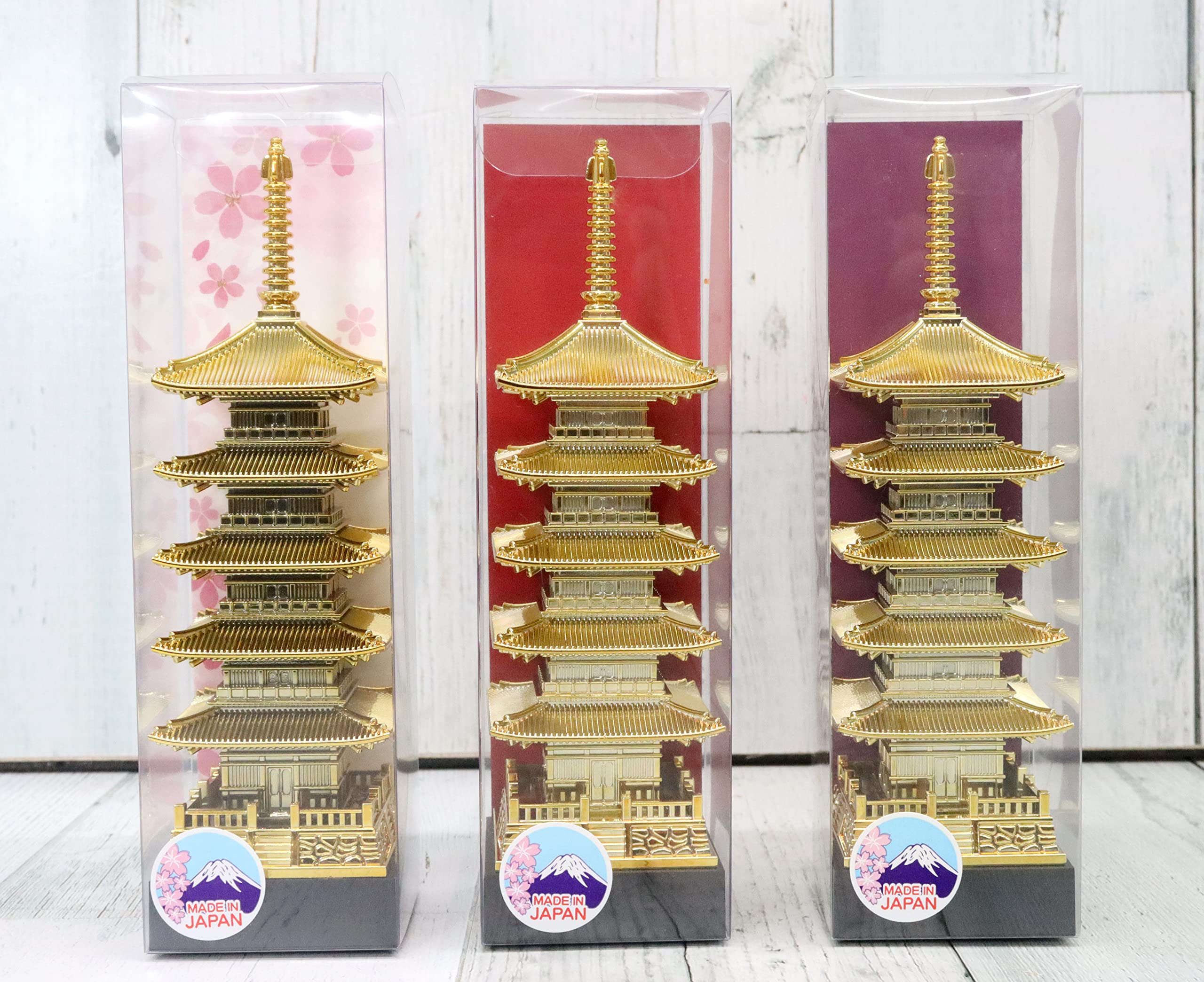 Amazon.co.jp: 日本製 五重塔 フィギュア 赤 全長17cm 日本のお土産